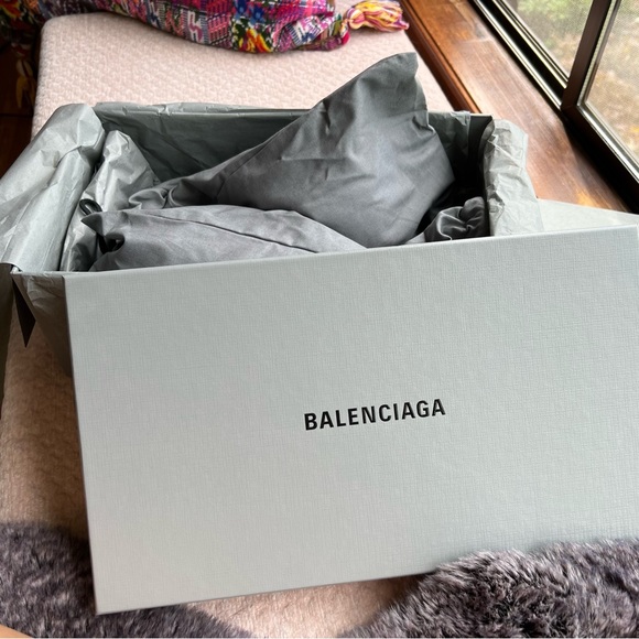 NEW Balenciaga Drapy Shearling Slide Sandals 40.5/10.5 - Picture 10 of 14